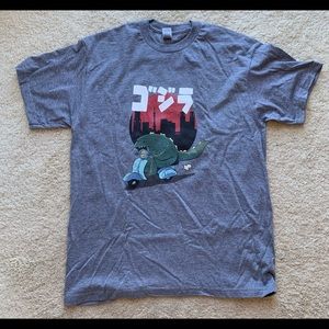 Godzilla Japanese lettering oversized t shirt
